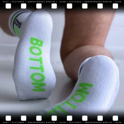 SneakFreaxx Chaussettes Socken Neon Bottom Vert